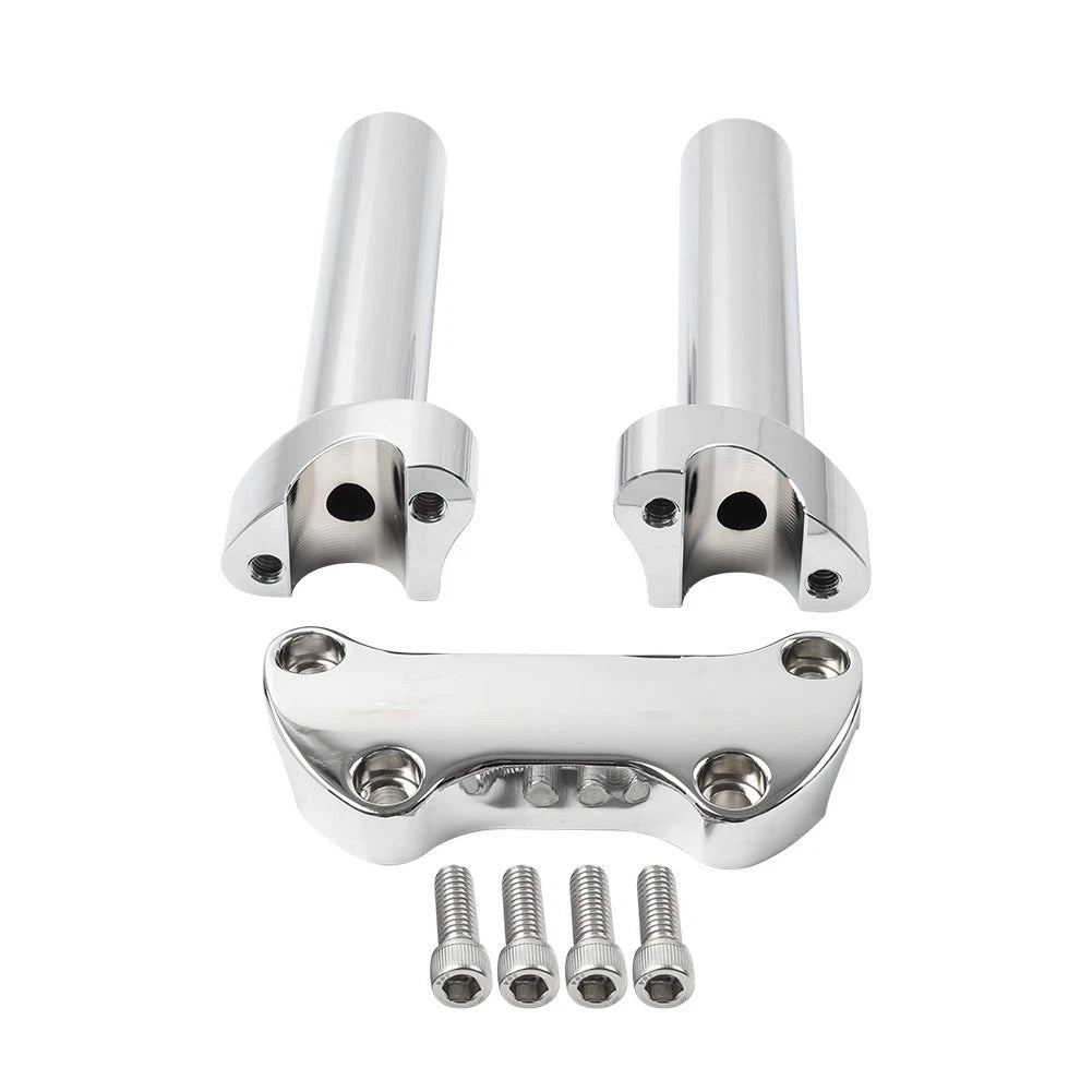 Chrome 6" Handlebar Riser 1" Top Clamp for Harley Road Glide, King, Dyna, Softail