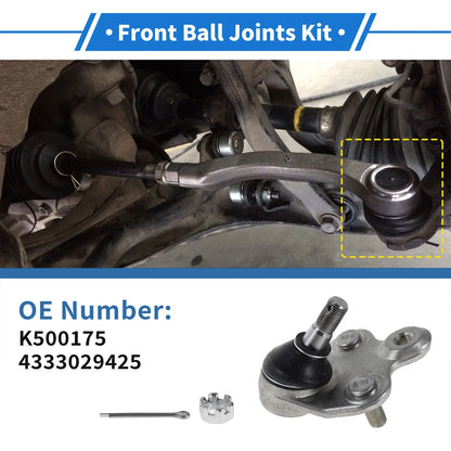 2 x Front Lower Ball Joints for Toyota Corolla (2009–2019)