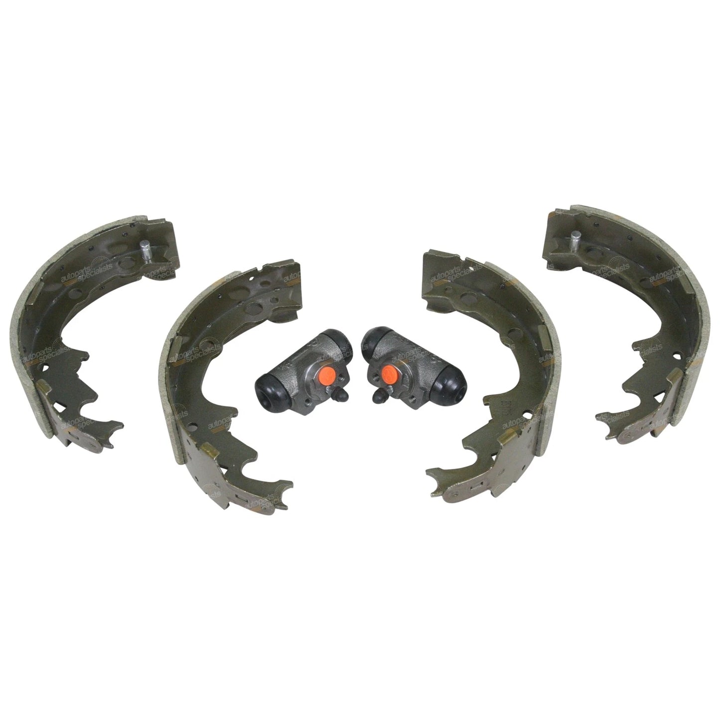 4 Rear Brake Shoes + 2 Wheel Cylinders for Jeep Cherokee XJ (1994-2001)