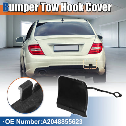 Rear Tow Hook Cover for Mercedes-Benz C-Class (2015-2021) Black