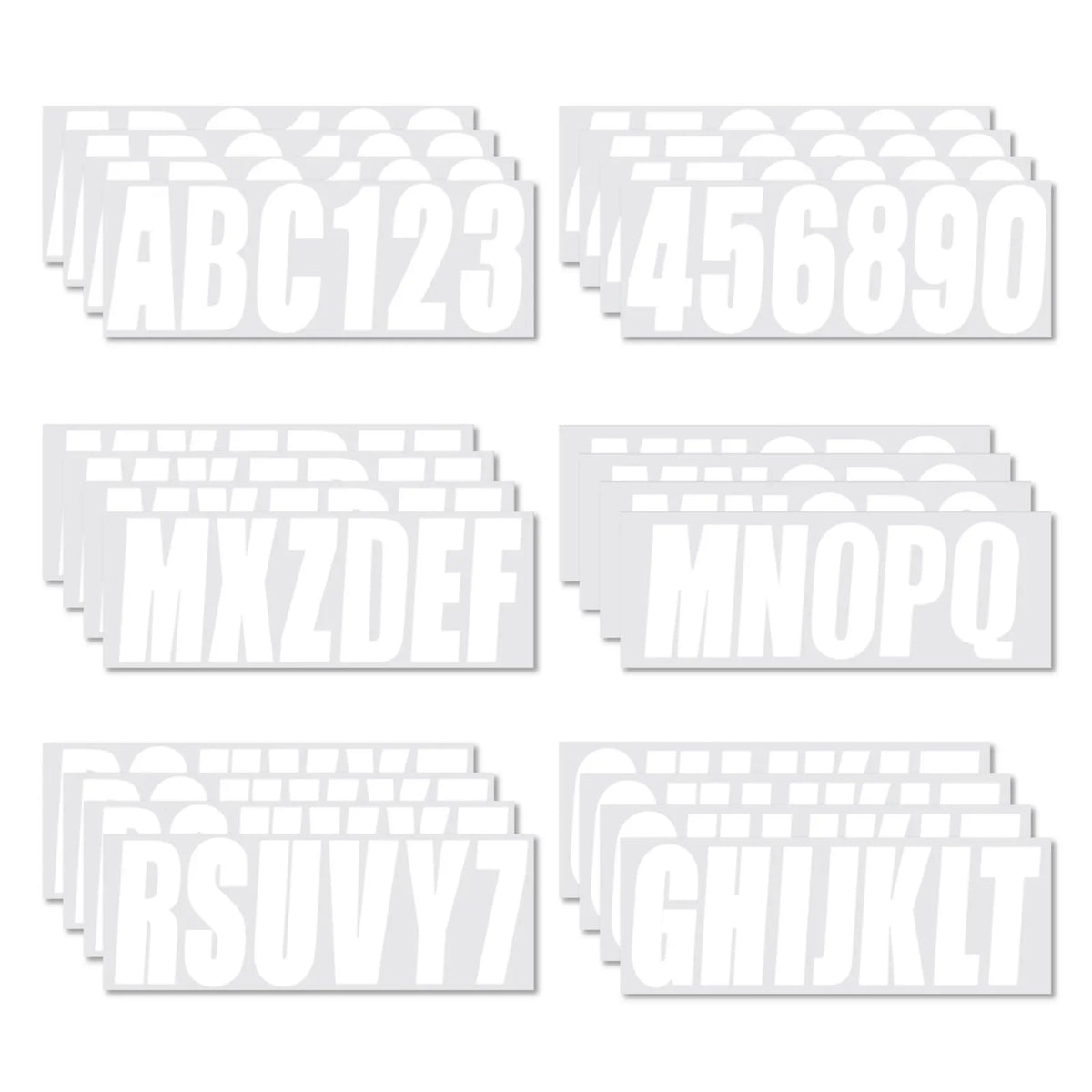 Boat Registration Letters & Numbers Decals Sticker Set A-Z & 0-9