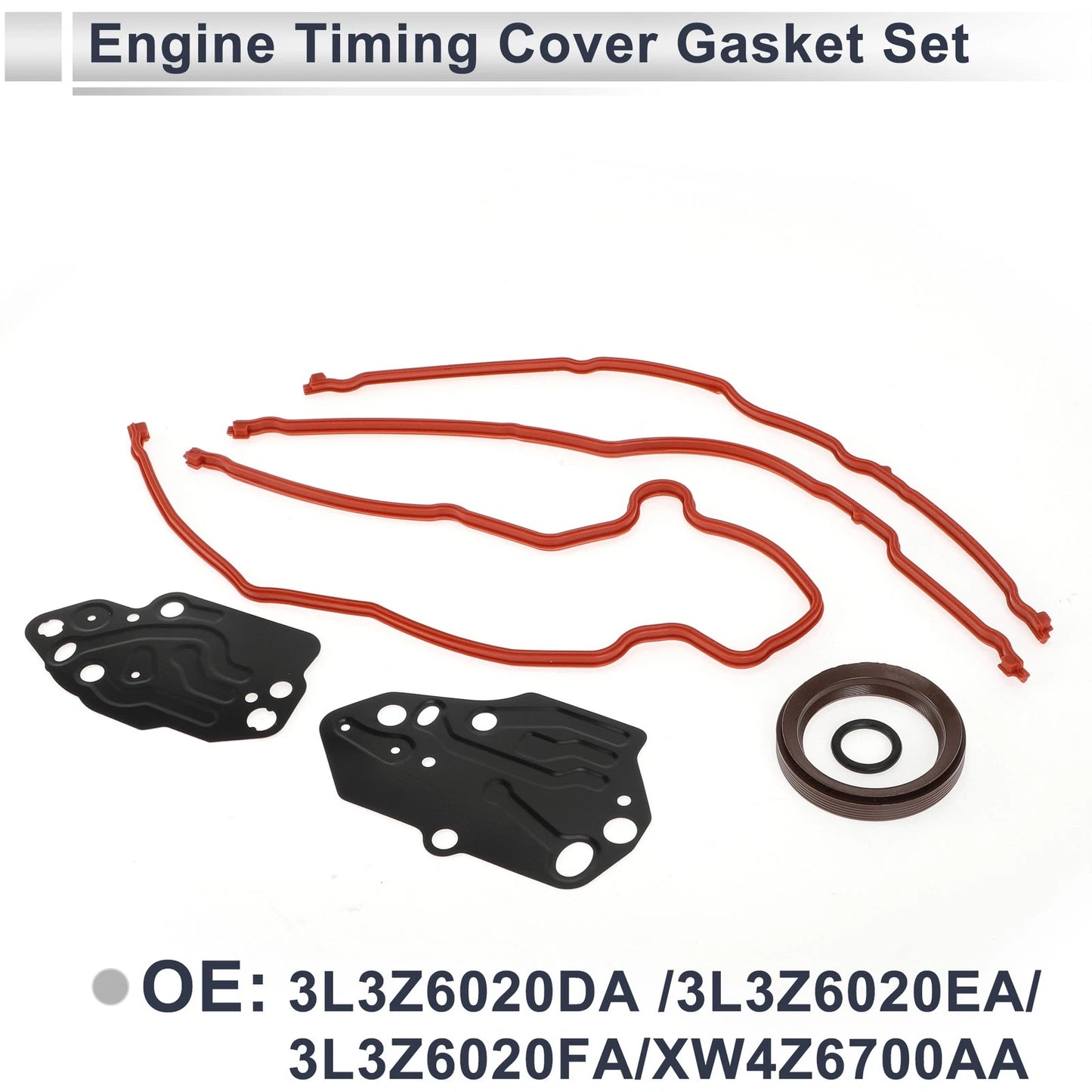 Engine Timing Cover Gasket Seal Set for Ford Lincoln 5.4L (2004-2008)