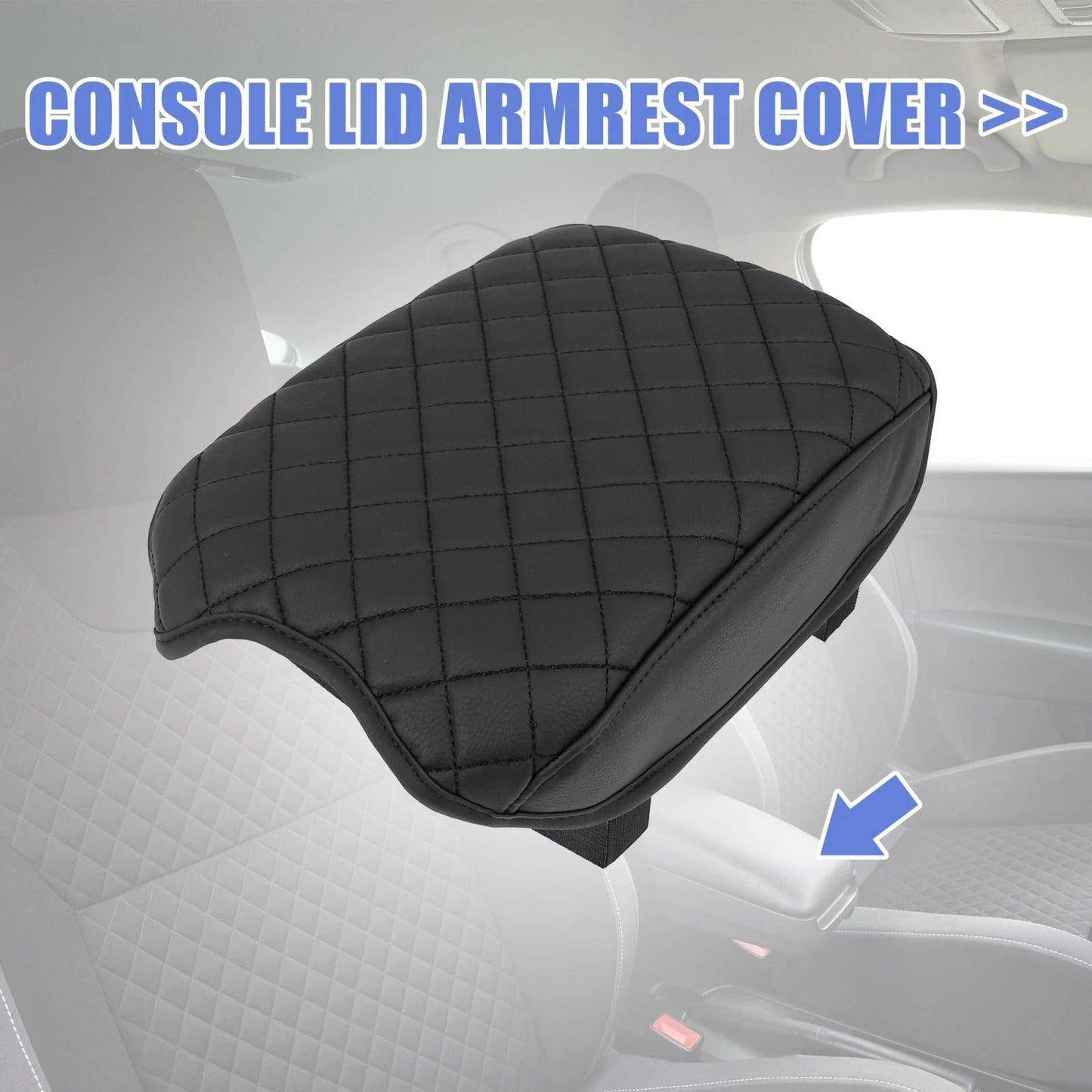 Microfiber Leather Console Lid Armrest Pad Cover for Toyota Tacoma (2016-2020)