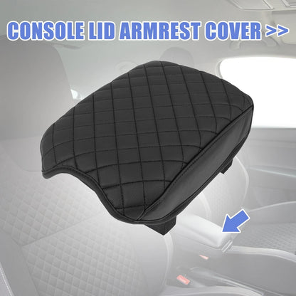 Microfiber Leather Console Lid Armrest Pad Cover for Toyota Tacoma (2016-2020)