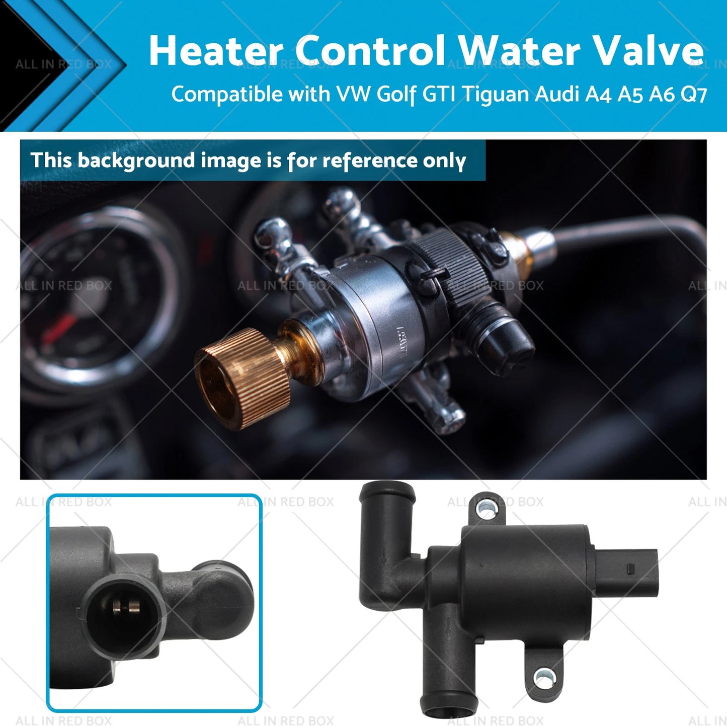 Heater Control Water Valve for VW Golf GTI Audi A4 A5 A6 Q7 (2006-2020)