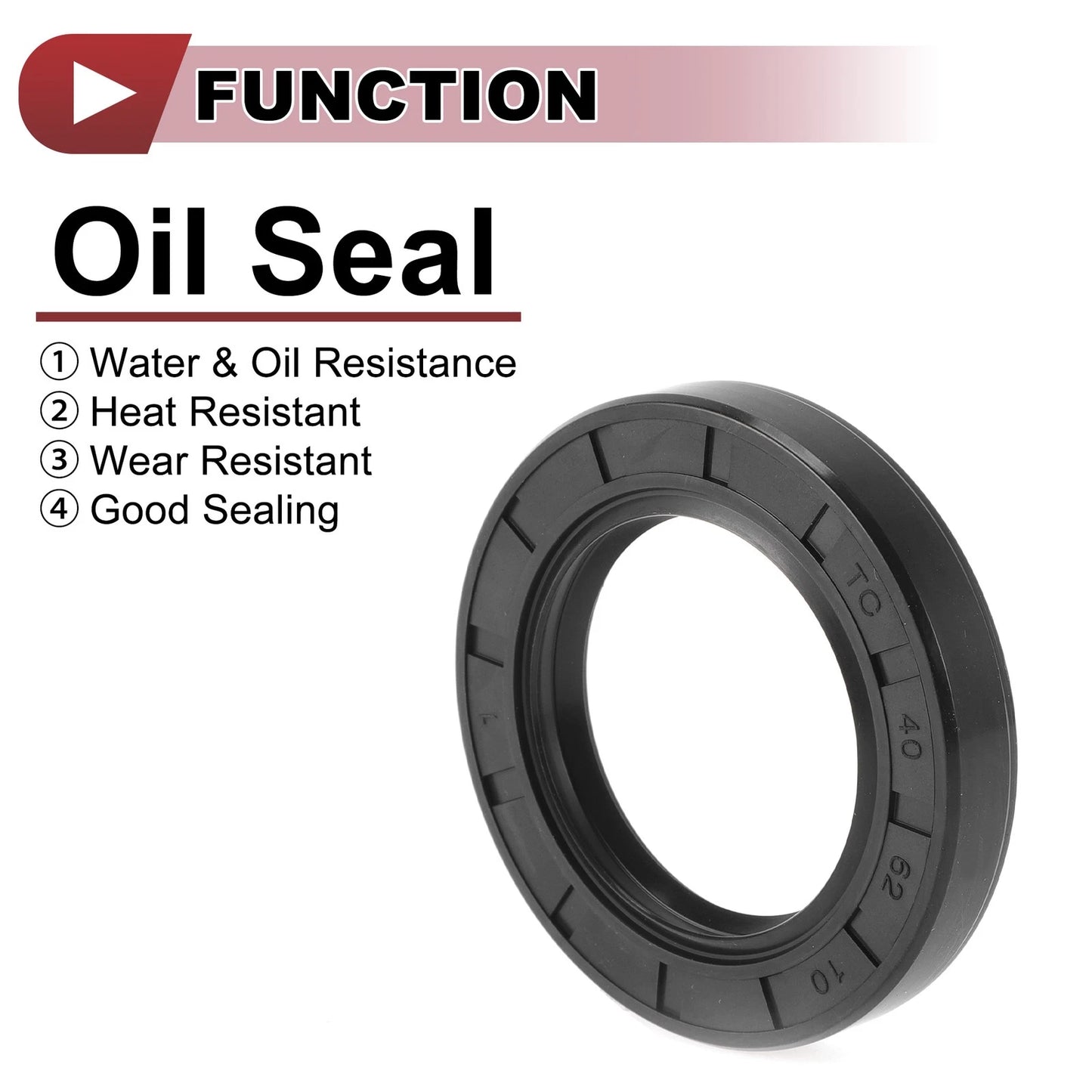 Rotary Shaft Seal 40x62x10mm Black 5 x Oil Seal Nitrile 70D Rubber