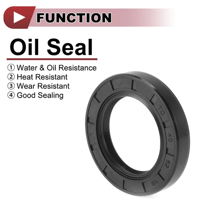Rotary Shaft Seal 40x62x10mm Black 5 x Oil Seal Nitrile 70D Rubber