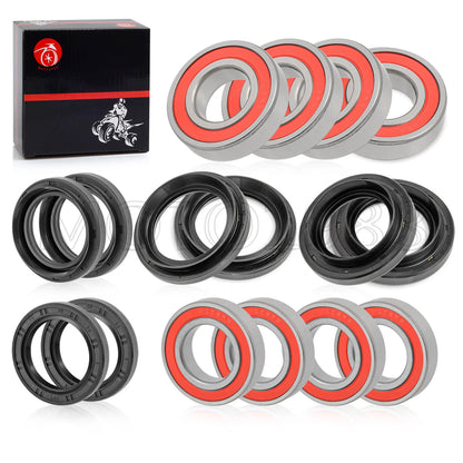 Wheel Bearing Seal Kit 2x Front & Rear for Yamaha Rhino 450 660 700 (2005–2013)