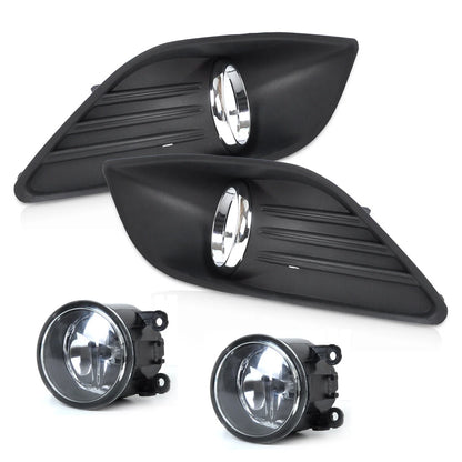 4x Fog Light Grille Covers & Lamps for Ford Focus Sedan (2000-2011)