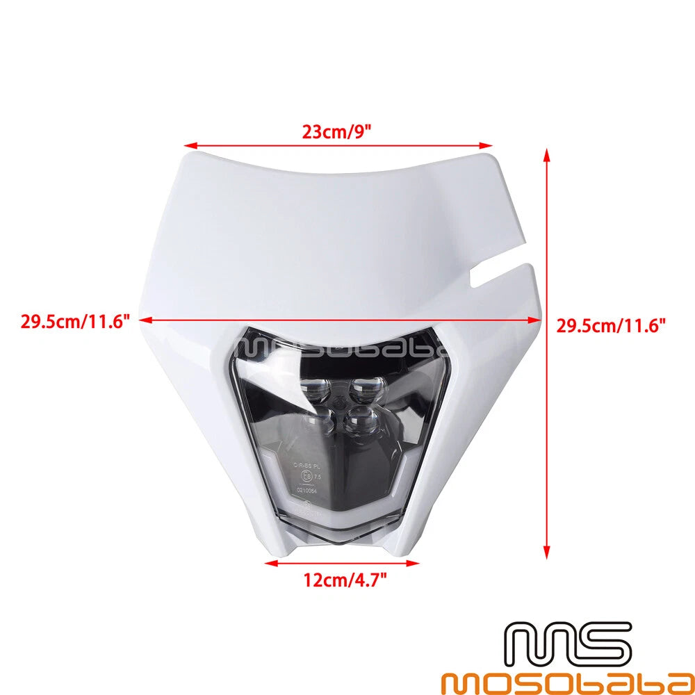 White LED Headlight Lamp for KTM EXC EXC-F 350 450 500 (2017-2023)