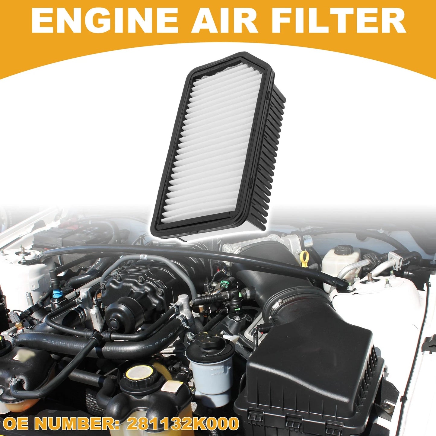 Engine Air Filter for Kia Soul 1.6L 2.0L (2010-2011) 1 Pc