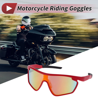 Goggles Red Lens Red Frame PC for Motorcycle