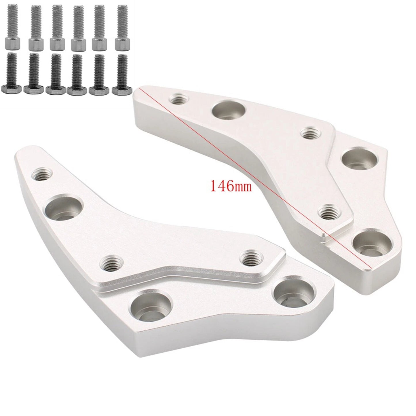 2 x Chrome Handlebar Riser Mount Adapter for BMW K1600GTL (2012-2019)