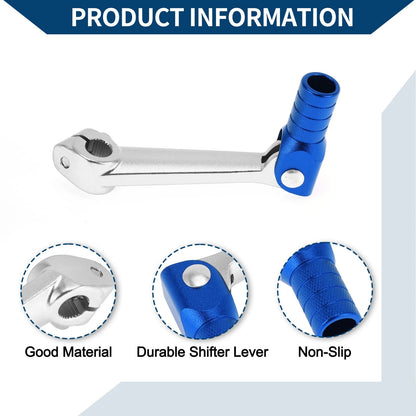 Folding Gear Shifter Lever for Bosuer M5 Silver Tone Blue Head