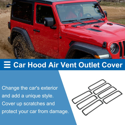 Hood Air Outlet Vent Cover Trim for Jeep Gladiator JT (2020-2023) 7 x Pcs