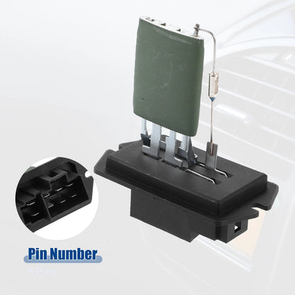 HVAC Blower Motor Resistor Replacement for Chrysler Black Silver Tone Green