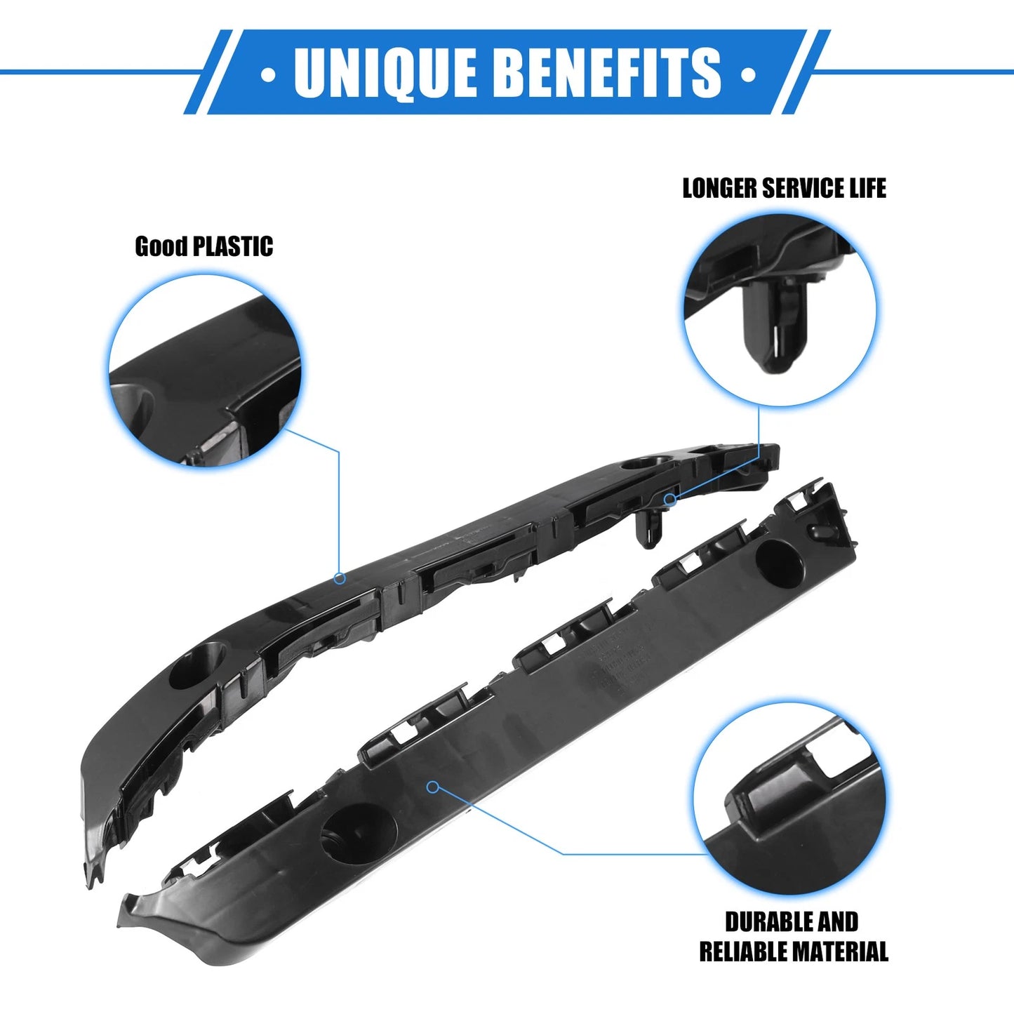 Front Left Right Bumper Brackets for Toyota Sienna (2011-2020)