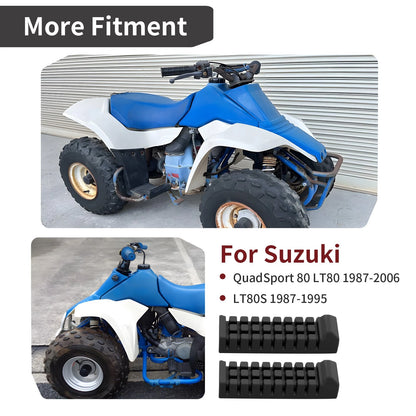 Rubber Foot Rests Pegs 2pcs for Suzuki QuadSport 80 LT80 (1987-2006)