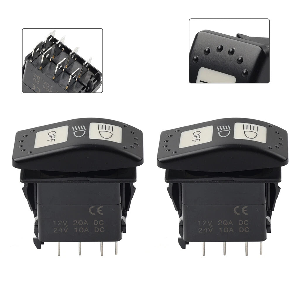2 x High Low Off Light Headlight Switch for Can-Am Defender Maverick (2017-2023)