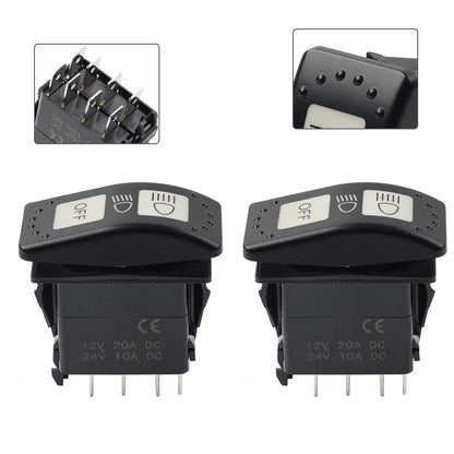 2 x High Low Off Light Headlight Switch for Can-Am Defender Maverick (2017-2023)