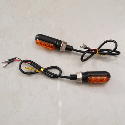 LED Motorcycle Turn Signal Amber Light Blinker Indicator Mini Lamp 2 x Inc.