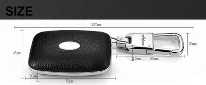 Orange Car Remote FOB Leather Key Cover Case Fit For Land Rover Range Rover
