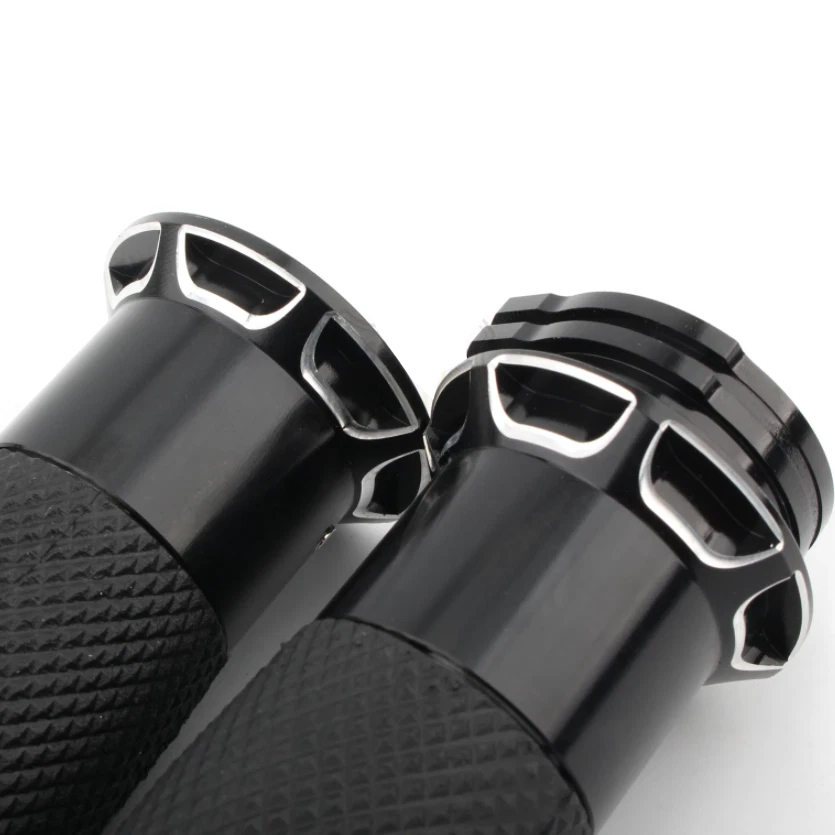 Black Handlebar Hand Grips for Harley Touring, Softail, Dyna