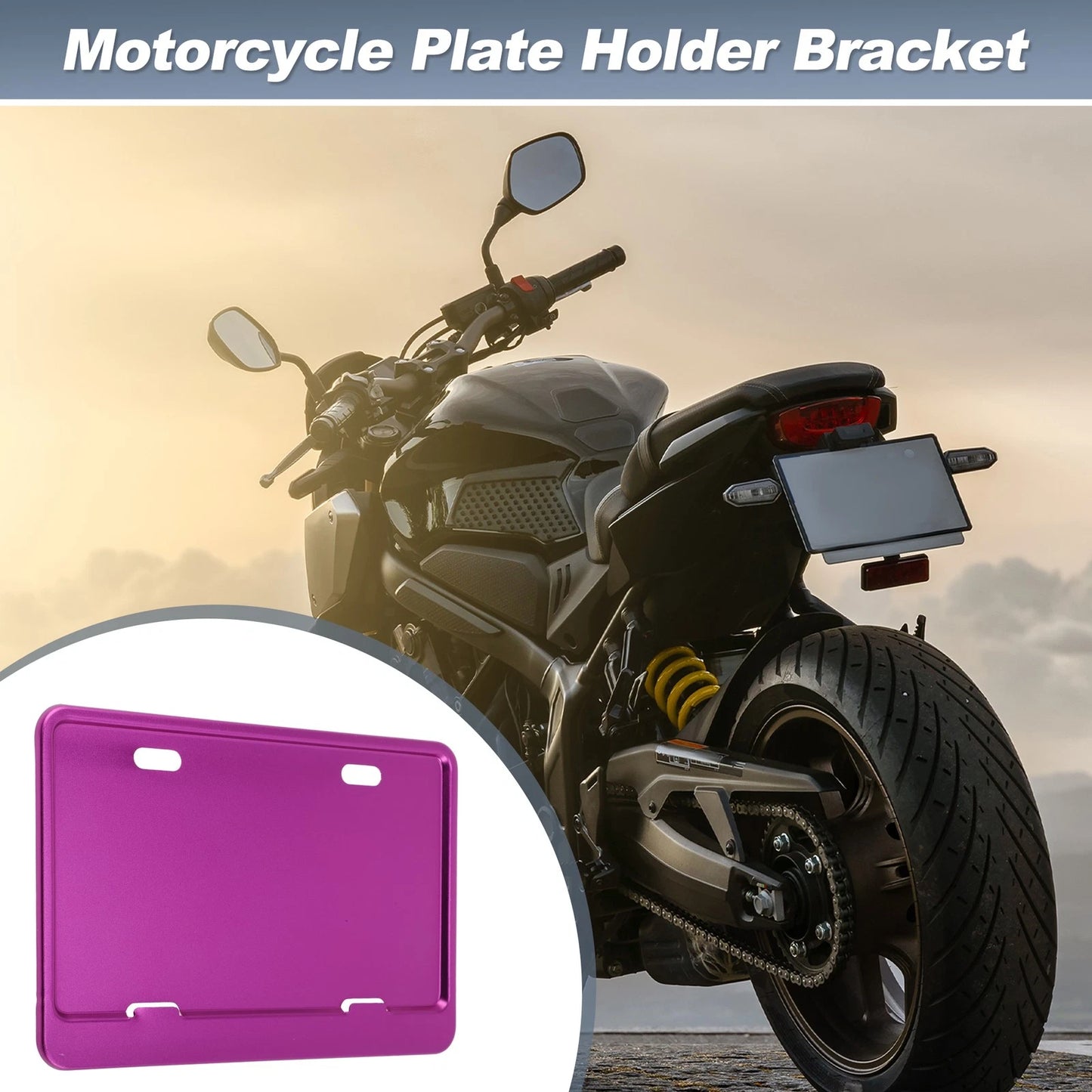 Plate Holder Bracket 26x10 mm Hole for Motorcycle