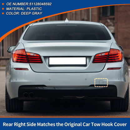 Rear Tow Hook Cover for BMW 5 Series F10 (2011-2017) Deep Gray
