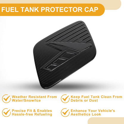 Fuel Tank Door Cap for Kia Niro 2022-2025 Carbon Fiber Black