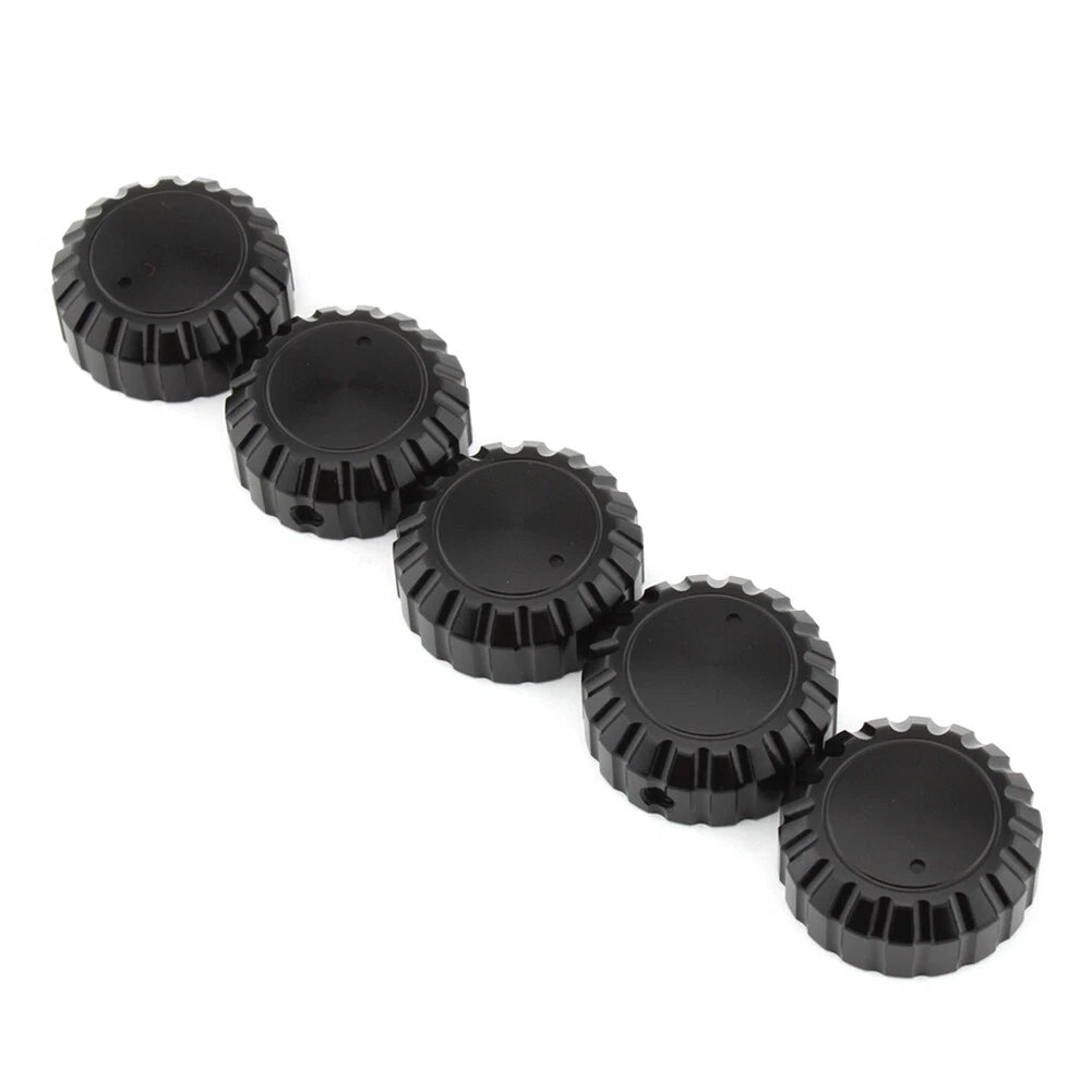 5Pcs Black Aluminum Radio Knobs for Honda GL1500 Goldwing (1988-2000)