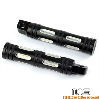 Black Aluminum Foot Pegs for Harley Sportster, Dyna, Electra Glide (2004-2023)