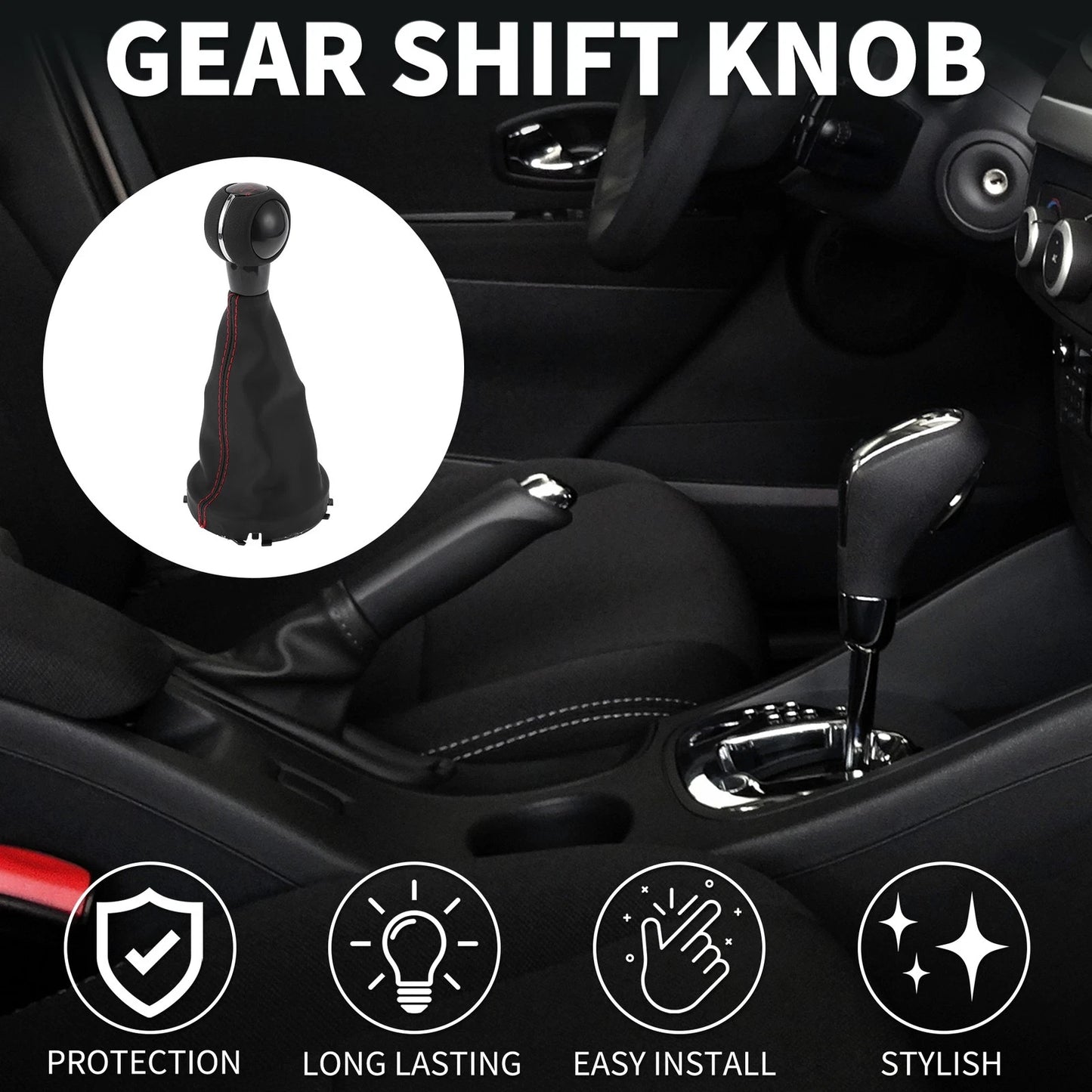 6 Speed Gear Shifter Knob & Cover for Mini Cooper F55 F56 (2014-2023)