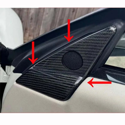 Carbon Fiber A Pillar Speaker Panel Cover for RHD/LHD Maserati GT 2008-16