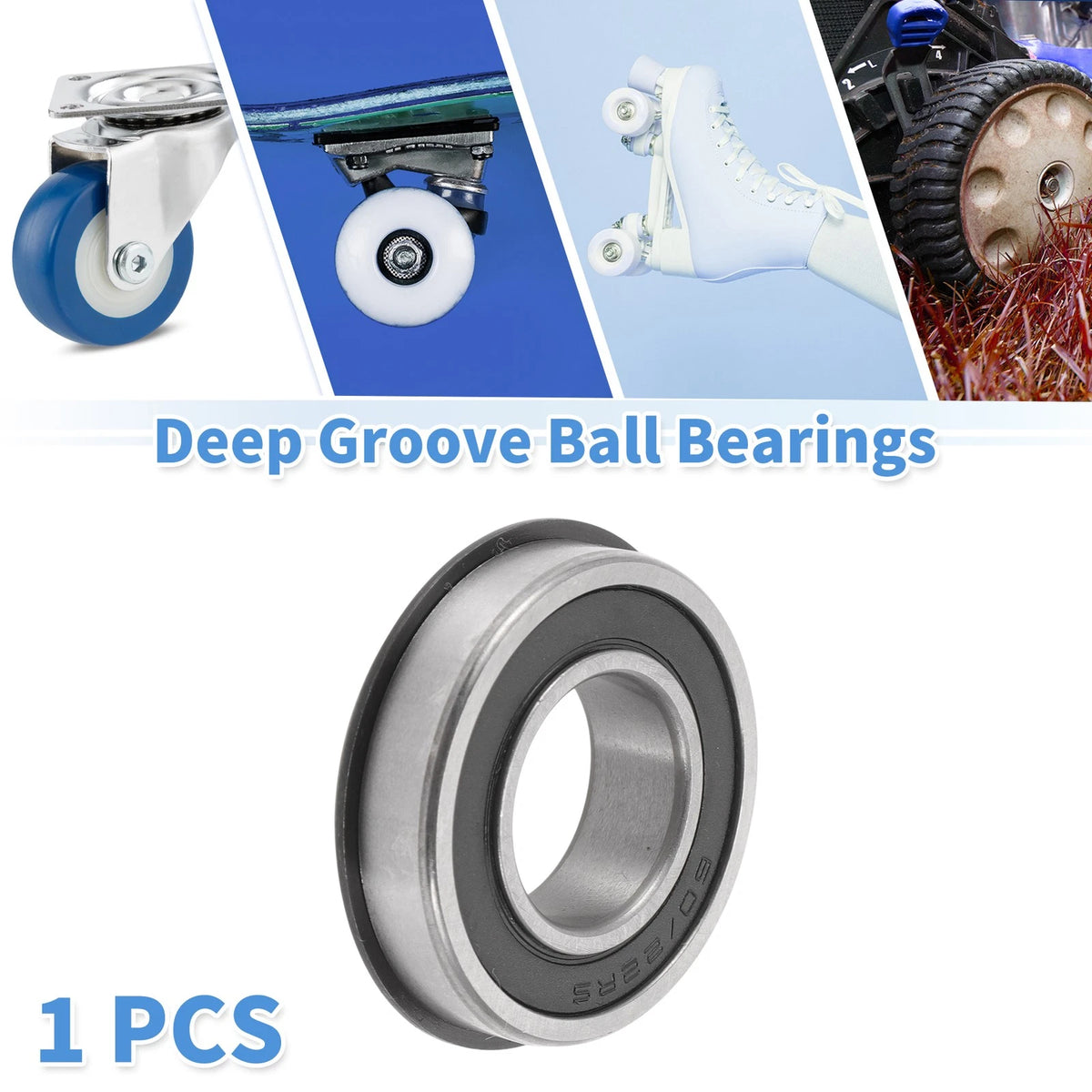 Deep Groove Ball Bearings 22x44x12mm for Scooter Skateboard Wheel