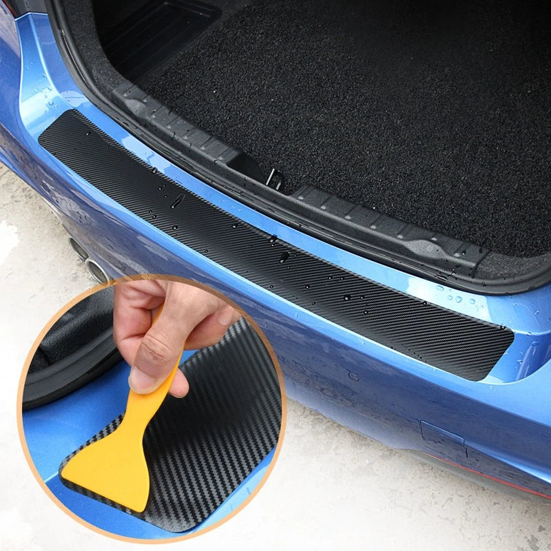 Carbon Fiber Style Rear Bumper Corner Protector Sticker