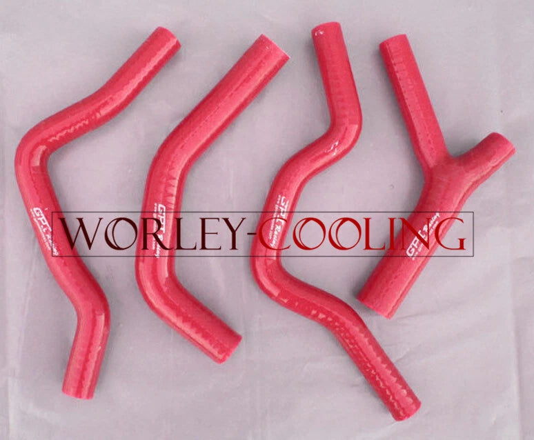 Aluminum Radiator + Red Silicone Hose for Honda CR500R (1985-1988)
