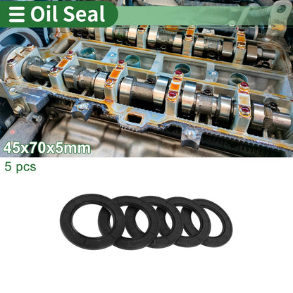Oil Seal 45x70x5mm NBR Rubber High Pressure Black for Make Model