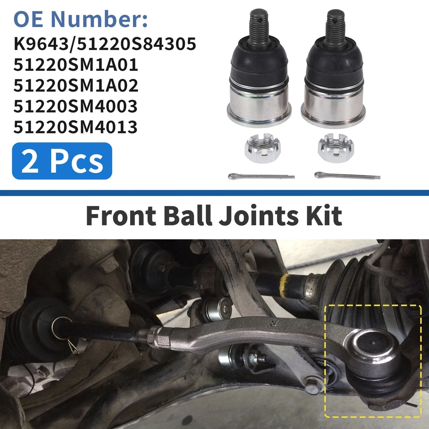 Front Lower Ball Joints for Honda Accord (1990 - 2002)