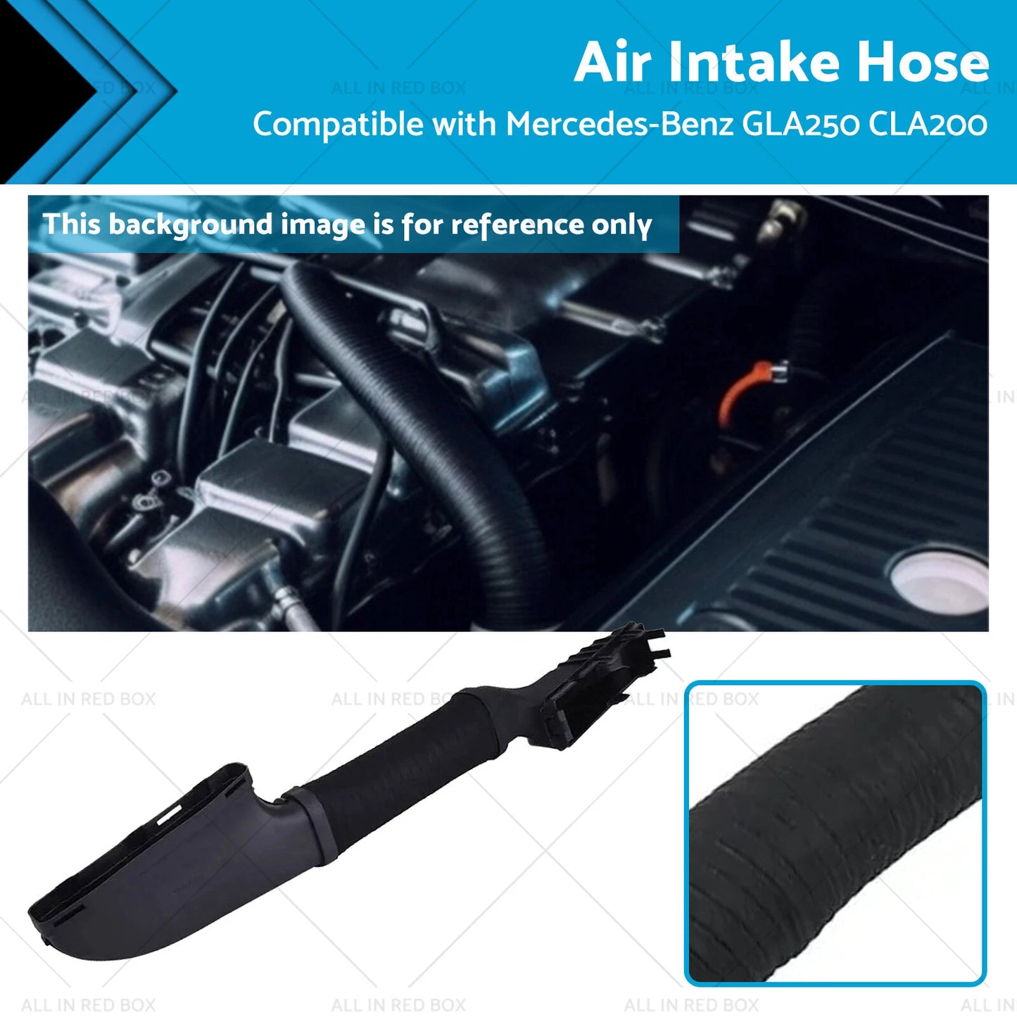 Black Air Intake Hose for Mercedes-Benz GLA250 CLA A200 B200 (2014-2023)