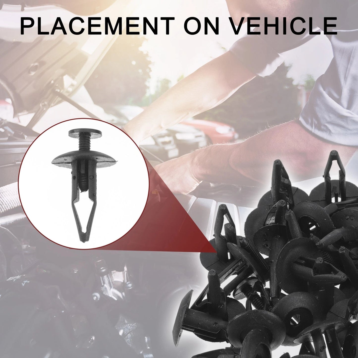 Front Fender Skirt Clips for Ford Edge, Escort (2007-2014, 1981-2003) 25 Pcs