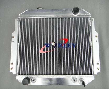 56MM Aluminum Radiator + Fan for Nissan Forklift A10 A25 H20 (1988-1992)