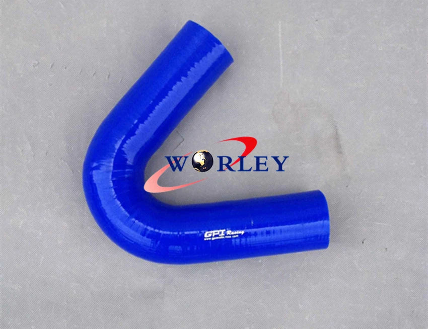 70mm 2-4/3" Silicone Joiner Connector Elbow Hose for Turbo Pipe Blue