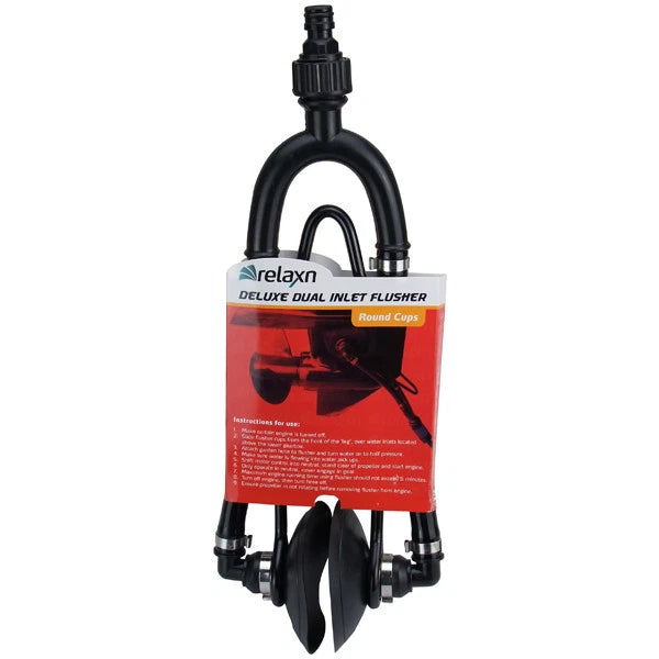 Outboard Flusher Dual Flow Ear Muffs for Small HP Outboard Motors