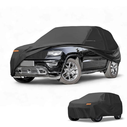 Waterproof All Weather Car Cover for Jeep Grand Cherokee (2002-2023) Black 210D-PU