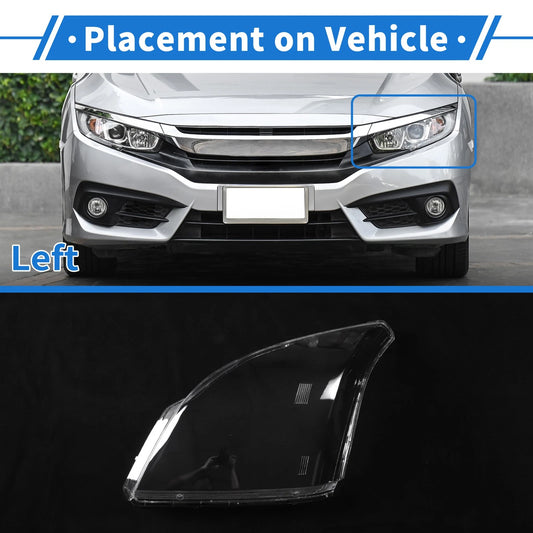 1 x Front Left Headlight Lens Cover for Toyota Prado (2003-2009)