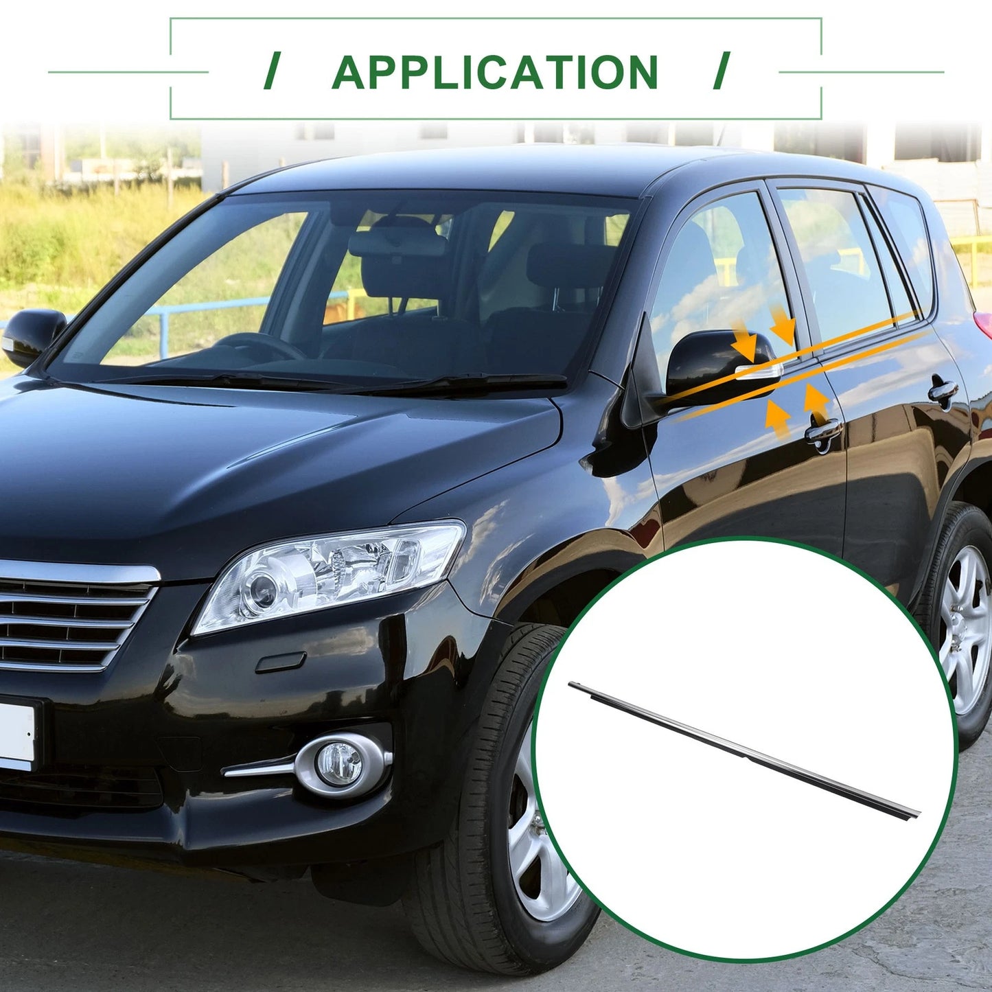 1pc Front Left Weatherstrip Window Seal for Toyota Rav4 (2013–2018)
