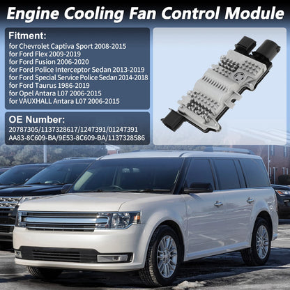 Engine Cooling Fan Control Module for Ford Flex, Fusion, Taurus (2009-2019)