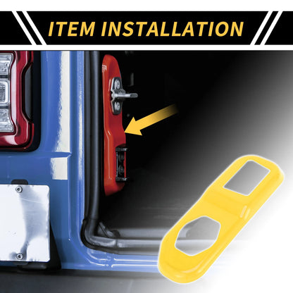 Rear Trunk Lock Panel Cover Trim for Jeep Wrangler JL JLU (2018-2024) - ABS Yellow