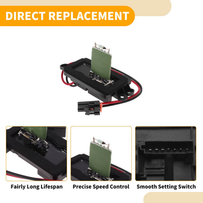 HVAC Blower Motor Resistor for Chevrolet Trailblazer Plastic Metal